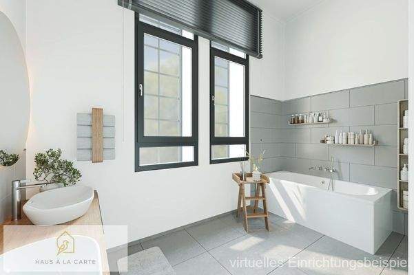 Badezimmer - virtuelles Möblierungsbeispiel