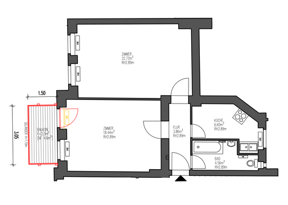 Dur21 WE30 mit Balkon