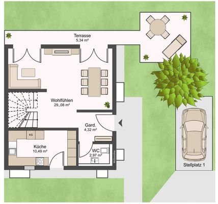 Grundriss EG Haus 2