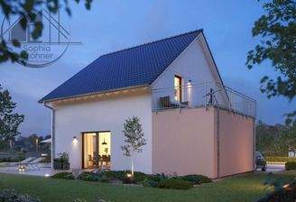 Hausansicht mit Garagenanbau