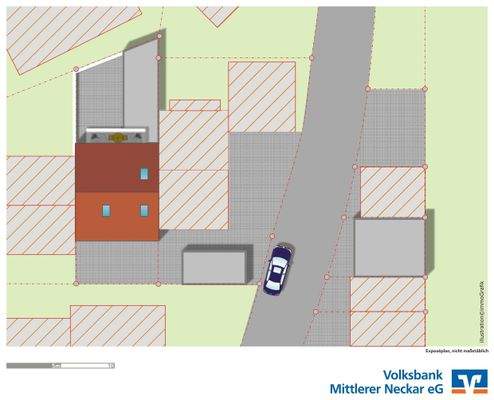 Lageplan mit 3 Garagen