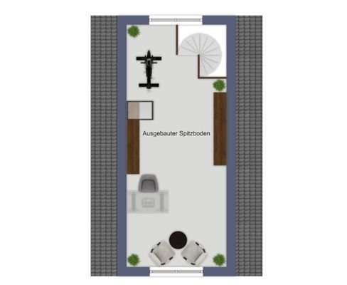 Ausgebauter Spitzboden