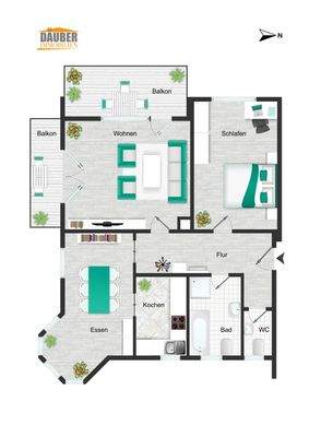 Schematischer Grundriss