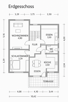 Grundriss Erdgeschoss Muster