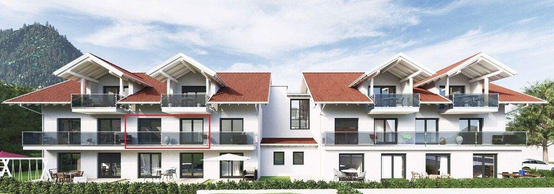 Südansicht markiert