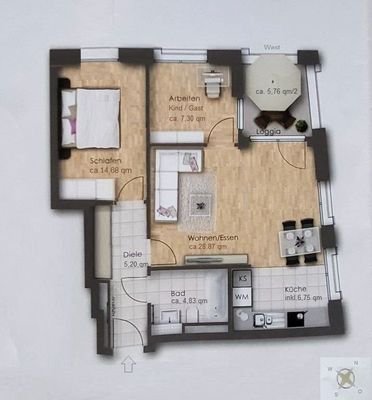Idealer Grundriss