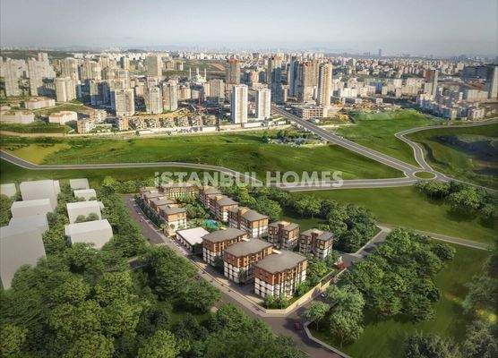 The Apartments in a Complex with Pool in Basaksehir