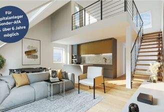 Unverbindliche Visualisierung des großzügigen, offenen Wohn- und Essbereiches