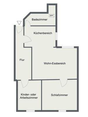 Exposégrundriss (nicht maßstäblich)