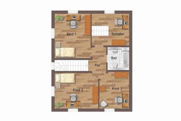 Einfamilienhaus | Grundriss 1. OG