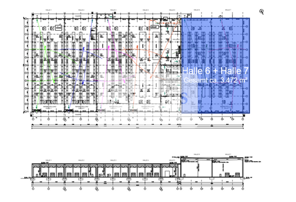 Halle 6 + 7 Gesamtfläche ca. 3.472 m²