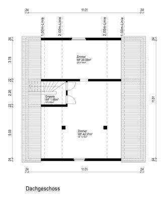 Grundrissplan Dachgeschoss