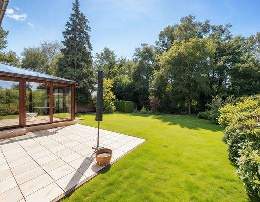Terrasse im herrlichen Garten 