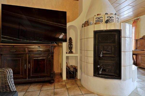 Kaminofen im Wohnzimmer