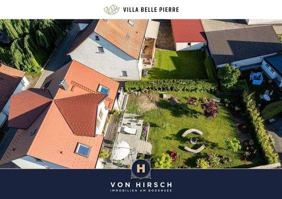 Gartenansicht aus der Vogelperspektive