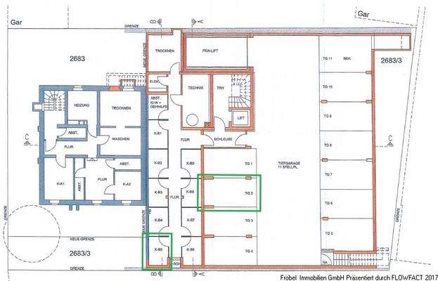 Grundriss Keller + TG