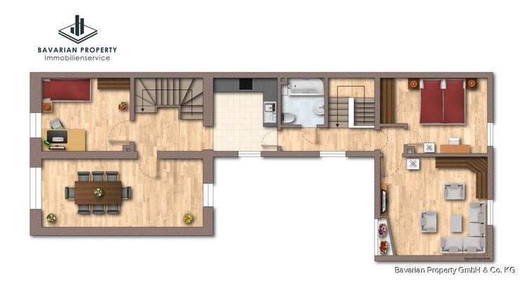 Grundriss 1. Obergeschoss (Gestaltungsbeispiel)