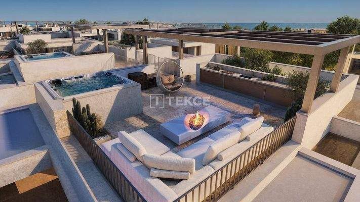 Apartments in a Complex with Private Beach in Gazimağusa