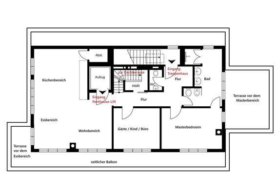 Grundrissplan Penthouse 