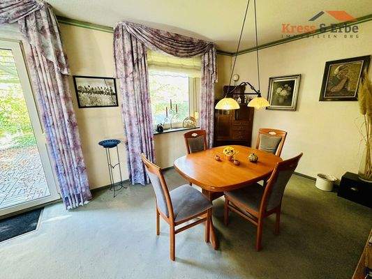 Essbereich im Wohnzimmer