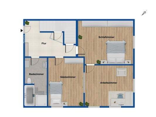 Grundriss 1. Obergeschoss