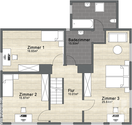Grundriss Obergeschoss