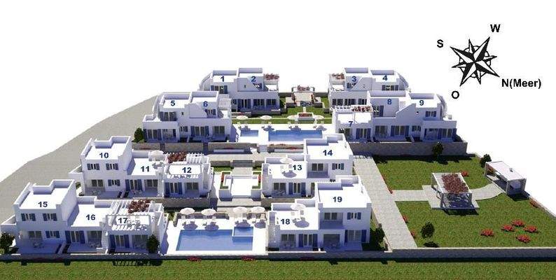 Kreta, Asprouliani: Schönes Haus in toller Anlage mit Meerblick zu verkaufen