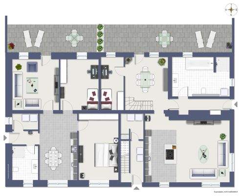 ERDGESCHOSS - Hauptwohnung rechts - FEWO links
