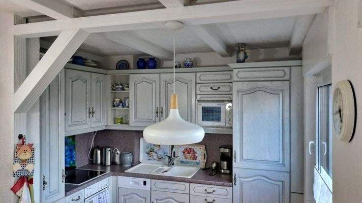 Dekorative Sichtbalken Küche EG