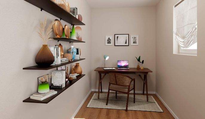 Gemütlicher Arbeitsbereich