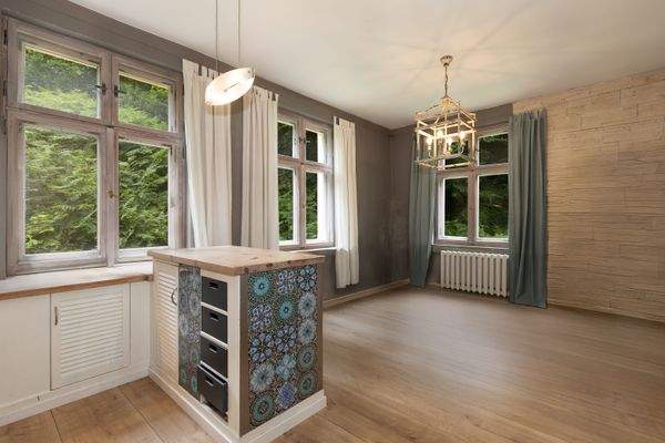 Die Helligkeit der Wohnküche 