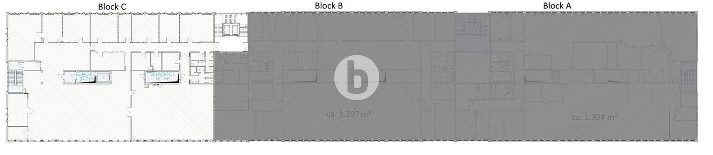 1. Obergeschoss mit ca. 1.212 m²