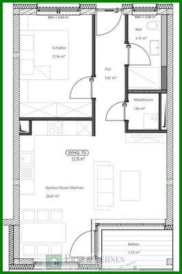 Grundriss Wohnung Nr. 15