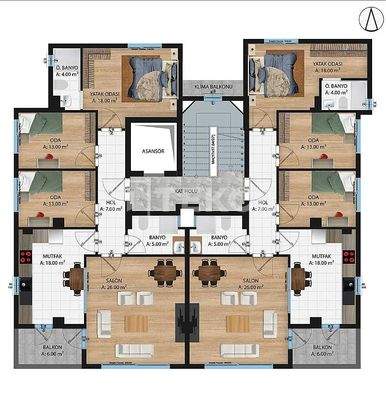 Properties in a Central Location Near the Old Town in Antalya