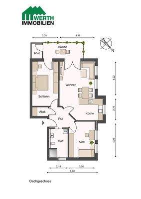 Grundriss Whg. 4 DG Rechts