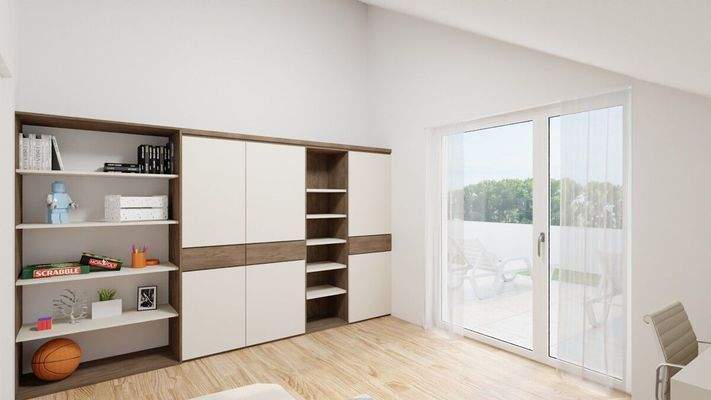 Visualisierung Whg 8 Büro Schrank