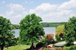 Blick aus einem Schlafzimmer