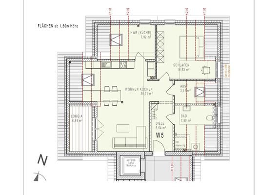 Grundriss Wohnung Nr. 5