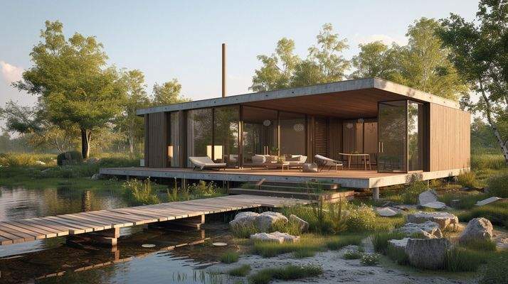 Hausansicht mit Sonderausstattung