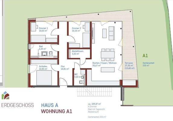 Grundriss Wohnung A1