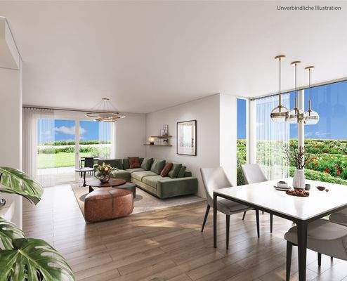 Var. 1 Wohnbereich Visualisierung