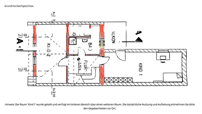 Grundriss Dachgeschoss