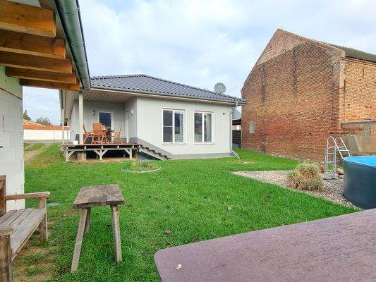 Blick von Garage