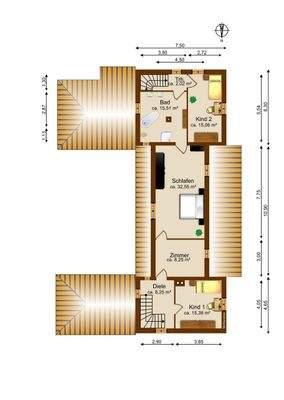 Obergeschoss Grundriss