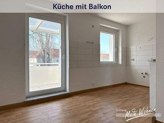 Küche mit Balkon