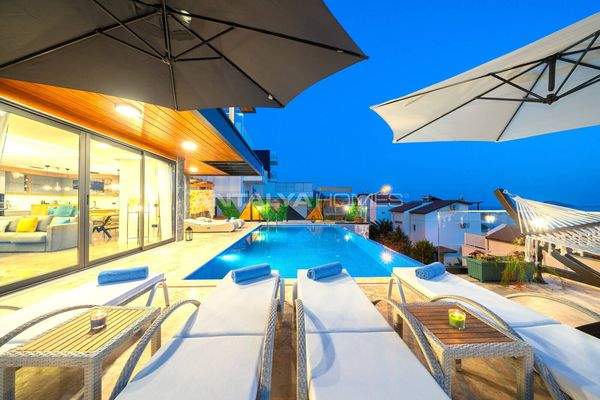 Bay View 4-Bedroom Villa with Pools in Kalkan Antalya
