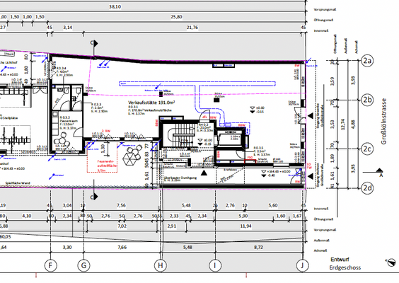 Grundriss Gewerbefläche