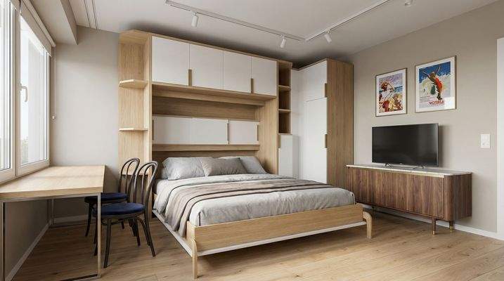 Wohn- und Schlafbereich (KI Modernisiert)