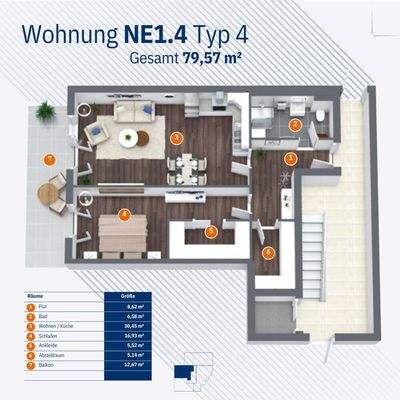 Wohnung NE1.4 Typ 4