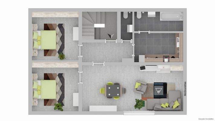 Grundriss Wohnung 1  im 1.OG